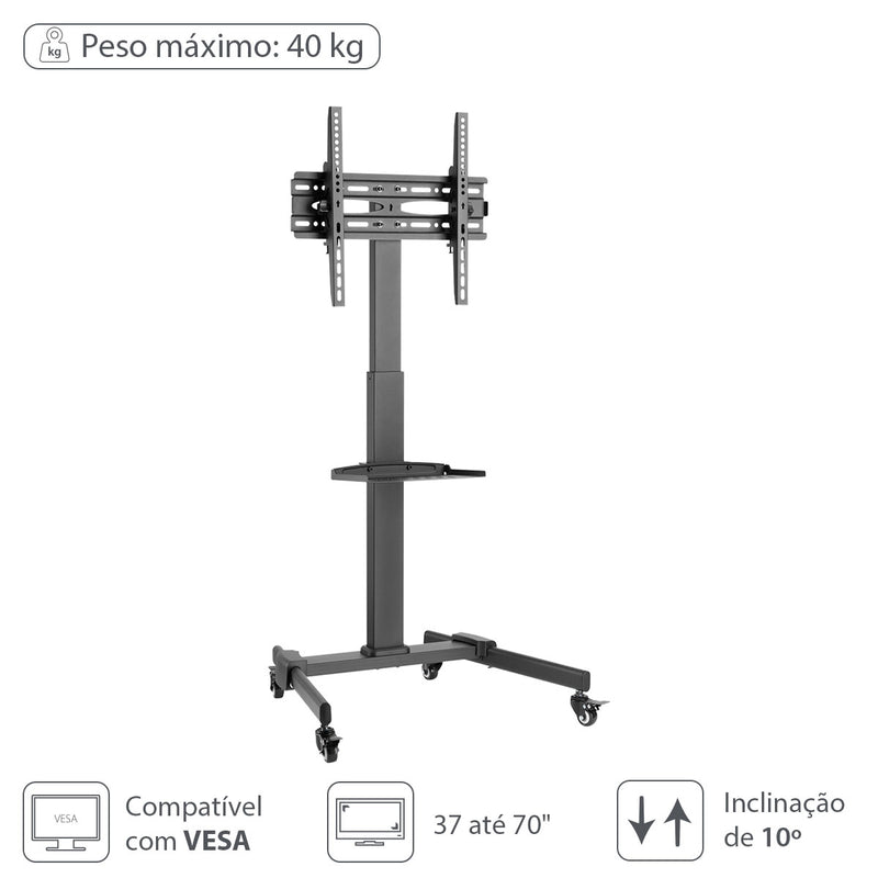 Suporte Rack Para Tv Lcd/led/plasma De 37" A 70" Com Suporte Para Receptor - Sr150