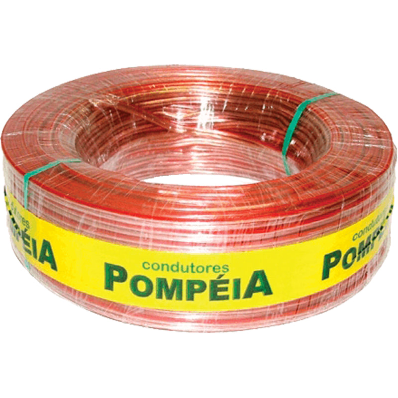 Cabo Bicolor Cristal 2x12awg 2x2,50mm Vermelho 100m Pompeia