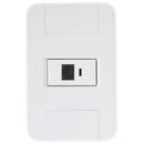 Conjunto 1 Tomada Para Telefone 4x2  Rj11 Branco