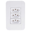 CONJUNTO 4X2 3 TOMADAS 2P+T 10A 250V TABLET BRANCO