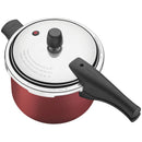 Panela De Pressão Vancouver Em Alumínio Antiaderente Starflon T1 Vermelha 20 Cm 4,5 L