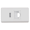 TOMADA DE TRANSMISSÃO DE DADOS RJ45 CAT6 TABLET BRANCO