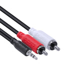 Cabo De áudio 2 Rca Macho Para P2 3.5mm Macho 28awg Puro Cobre 2 Metros - P2r35-2