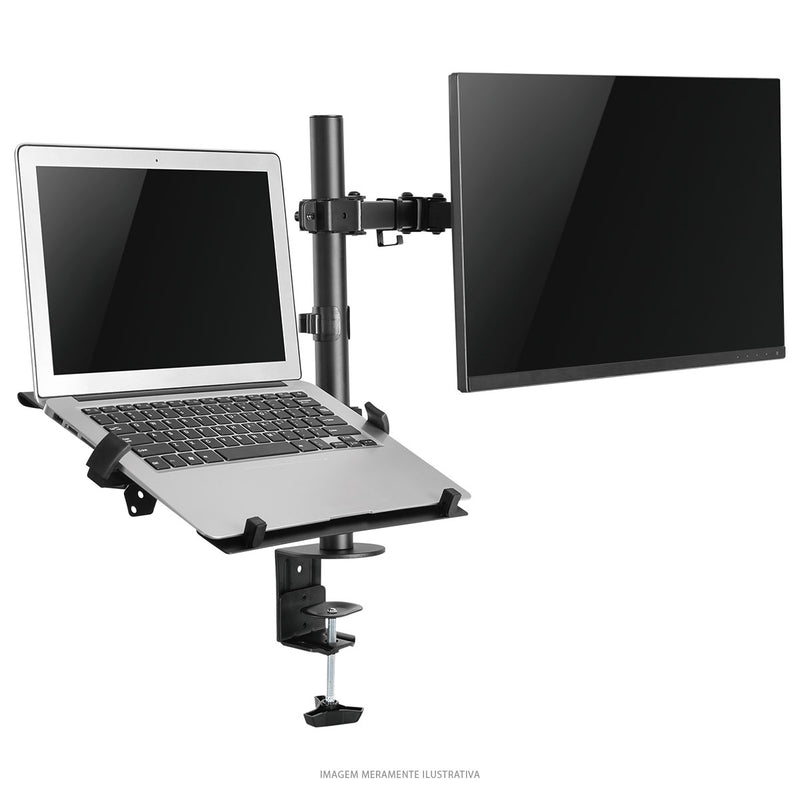 Suporte Para Monitor E Notebook Com Articulação Dupla - Plmsmn1a