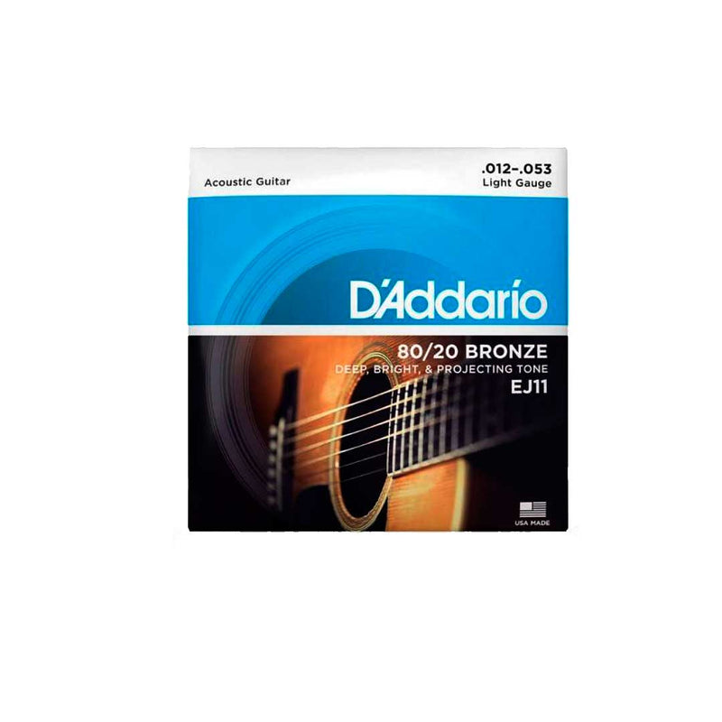 Cordas Para Violão Aço D Addario Bronze 80/20 Ej11 012" 053"