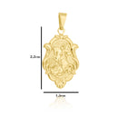 Corrente Italiana Piastrini Fecho Gaveta 2,5mm - 6g - 70 Cm + Pingente Brasão São Jorge - 2,2 X 1,5 Cm