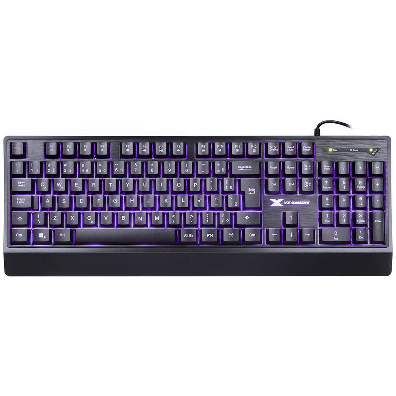 Teclado Gamer Defender Abnt2 Multimidia Led 7 Cores 1.8 Metros Usb - Gt300