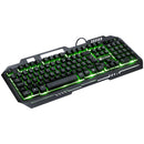 Teclado Gamer Shield Abnt2 Multimidia Led Verde 1.8 Metros Usb Topo Em Metal Sensacao Mecanica - Gt604