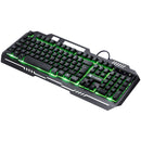 Teclado Gamer Shield Abnt2 Multimidia Led Verde 1.8 Metros Usb Topo Em Metal Sensacao Mecanica - Gt604