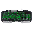 Teclado Gamer Shield Abnt2 Multimidia Led Verde 1.8 Metros Usb Topo Em Metal Sensacao Mecanica - Gt604
