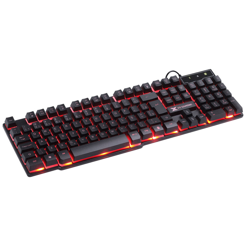 Teclado Gamer Hydra 107 Teclas + 12 Multimídia Com Led Vermelho Sensacao Tecla Mecanica - Gt702