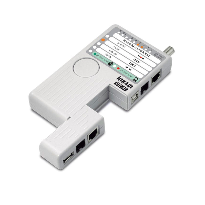 Testador De Cabos Multifuncional Htc-41 Cnectores Rj-45/rj-11, Cabo Coaxial Bnc E Usb