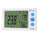 TERMO-HIGRÔMETRO DIGITAL MT-242A VISOR MAIOR COM RELÓGIO DISPLAY BRANCO