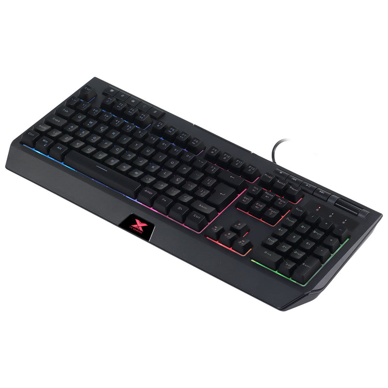 Teclado Gamer Protector Abnt2 Multimidia Led 7 Cores Usb Com Suporte Smartphone - Gt800