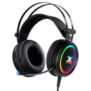 Fone De Ouvido Headset Gamer Aura Audio 7.1 Com Vibração Led Rgb Usb, Microfone Flexível Com Software - Gh500
