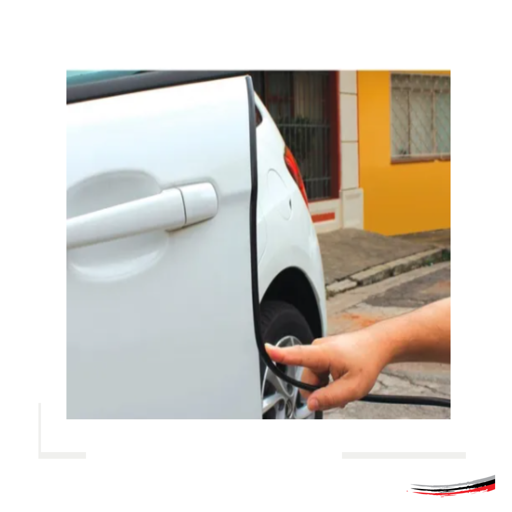 Protetor Mini Borracha De Porta Todo Carro 7x10mm 5m Preta