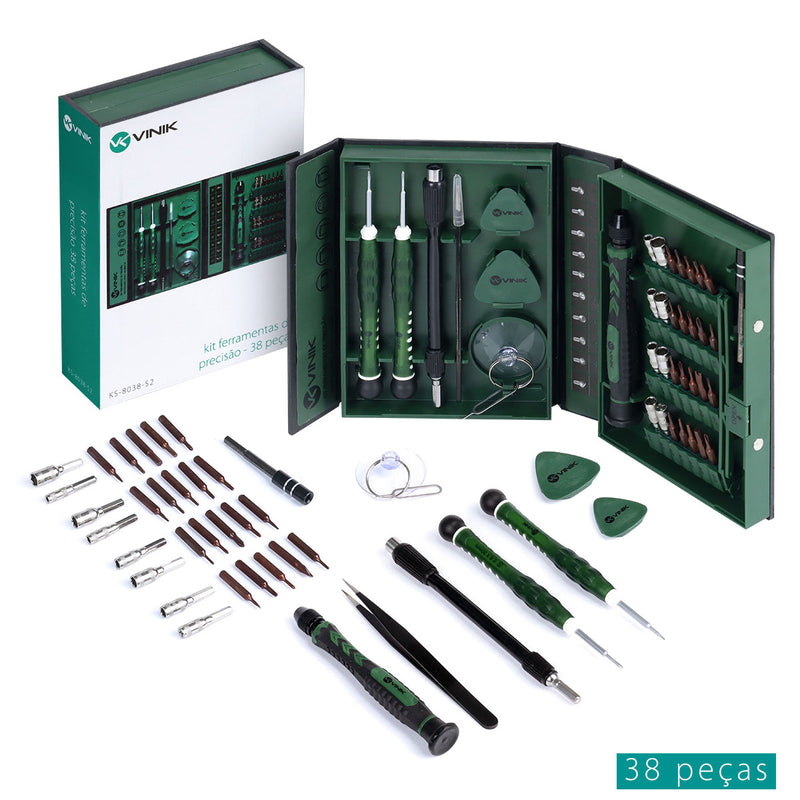 KIT FERRAMENTAS DE PRECISÃO PROFISSIONAL 38 IN 1 - KS-8038-S2