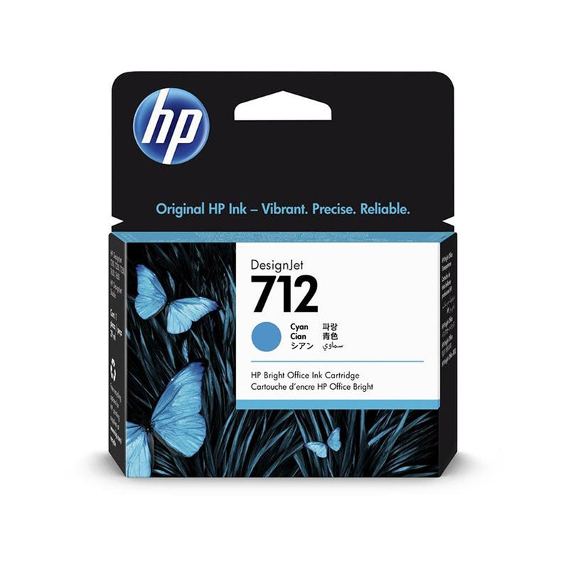 Cartucho de Tinta HP 712 Ciano PLUK 29ml 3ED67A