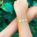 Pulseira Com Chapa De Coração Folheado Em Ouro 18k