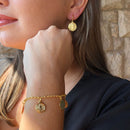 Pulseira Com Medalha De São Bento Folheado Em Ouro 18k