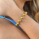 Pulseira De Corrente Com Bolas Grandes Folheado Em Ouro 18k