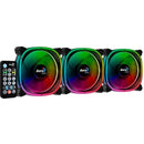 Kit 3 Coolers Aerocool Astro 12 PRO ARGB + Hub + Controle