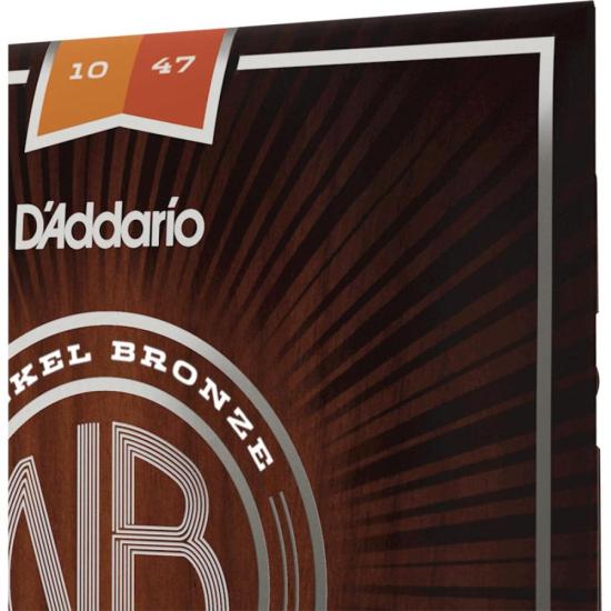 Encordoamento Para Violão Aço NB1047 .010 ~ .047 Níquel Bronze D Addario