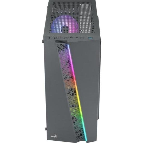 Gabinete Gamer Aerocool Blade Preto RGB Lateral Vidro