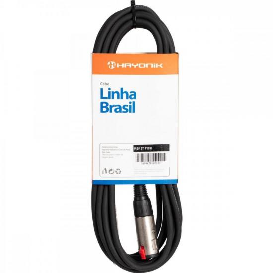 Cabo Extensor P10(F) X P10(M) Estéreo 1Mt Linha BRASIL HAYONIK