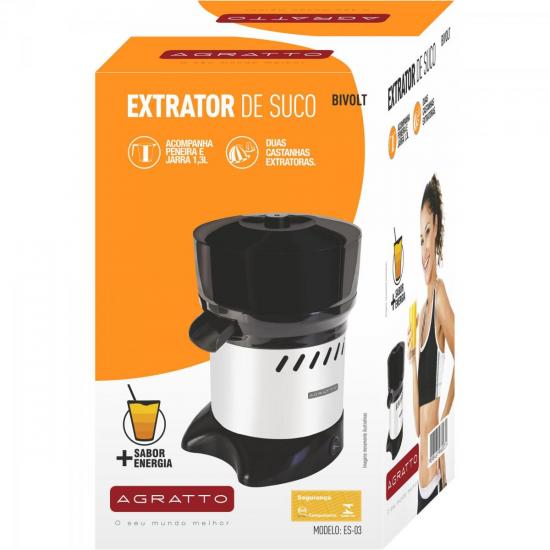 Extrator de Suco Bivolt ES-03 300W Preto AGRATTO