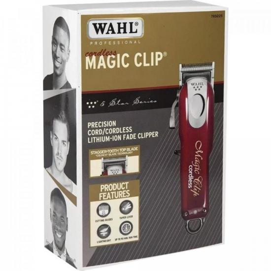 Aparador de Cabelo MAGIC CLIP CORDLESS Prata/Vermelha WAHL