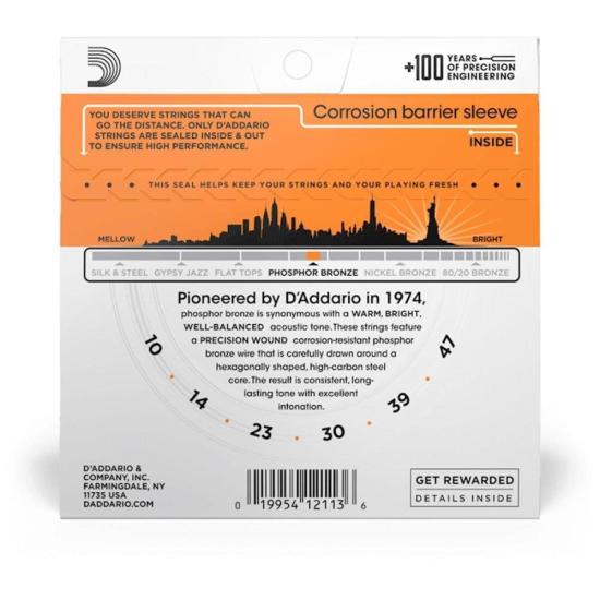 Encordoamento para Violão EJ15 Phosphor .010 D Addario