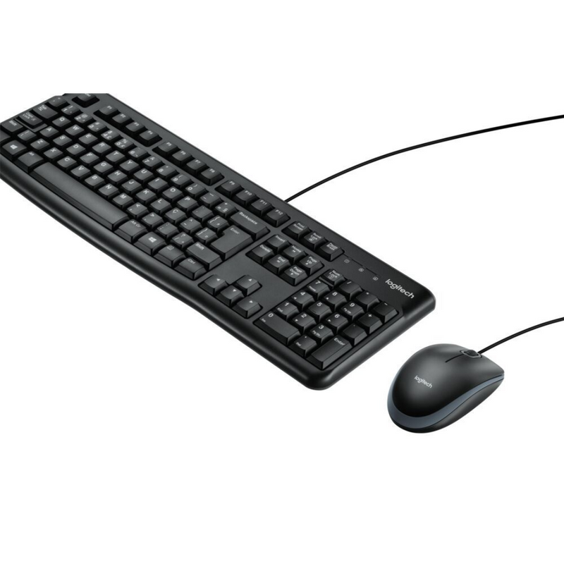 Kit Teclado e Mouse Logitech MK120 Preto USB 920-004429-C