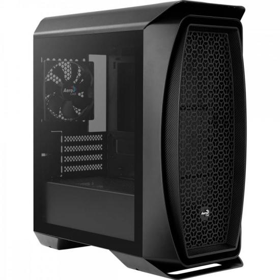 Gabinete Gamer Aerocool Aero One Mini Preto Lateral Vidro