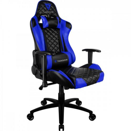 Cadeira Gamer Profissional TGC12 Preta/Azul THUNDERX3