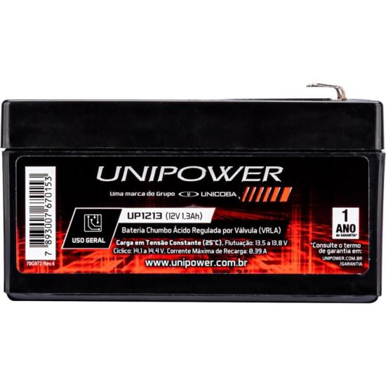 Bateria Selada 12V/1,3A UP1213 UNIPOWER