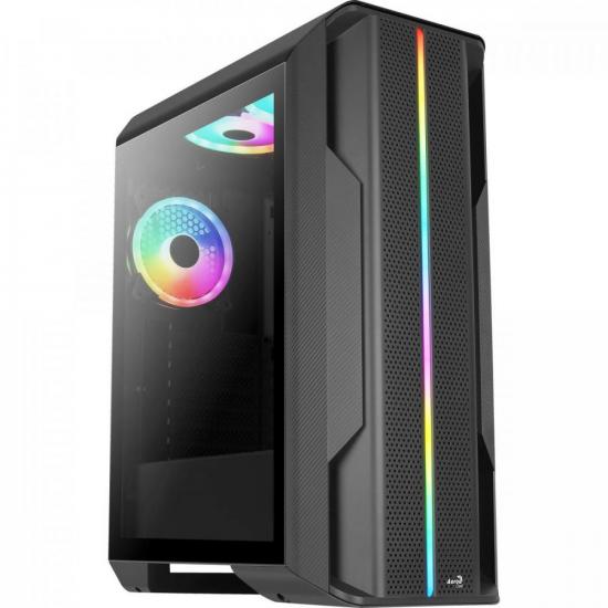 Gabinete Gamer Aerocool ATX Splinter Lateral Vidro