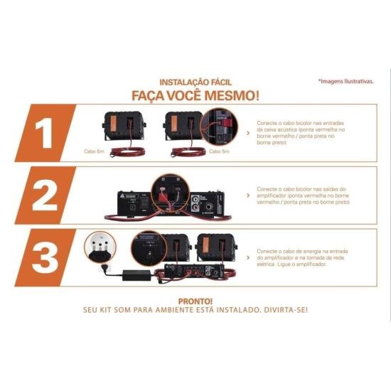 Kit Som Ambiente Ambience 2000 OD V2 Preto Hayonik