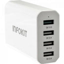 Carregador Turbo USB 40W QC2.0 Branco EXBOM