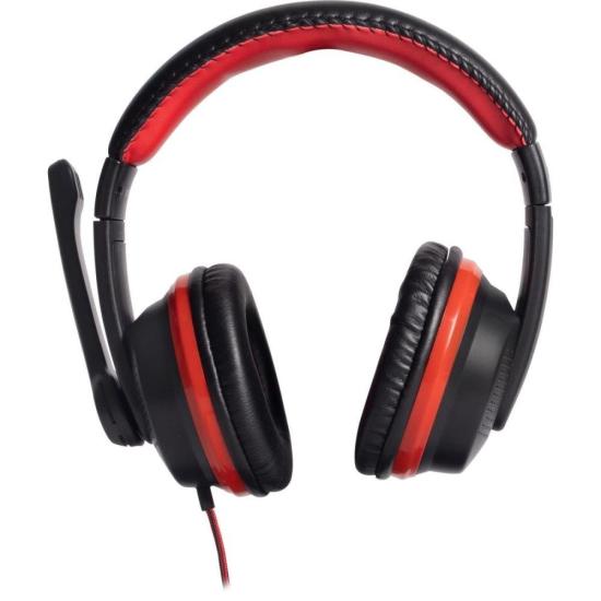 Headset Gamer Fortrek Spider Black P3 Preto/Vermelho