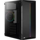 Gabinete Gamer Aerocool Split Preto RGB Lateral Vidro