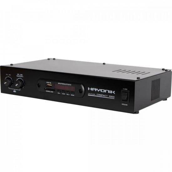 Amplificador 80W RMS com Bluetooth COMPACT 1000 HAYONIK