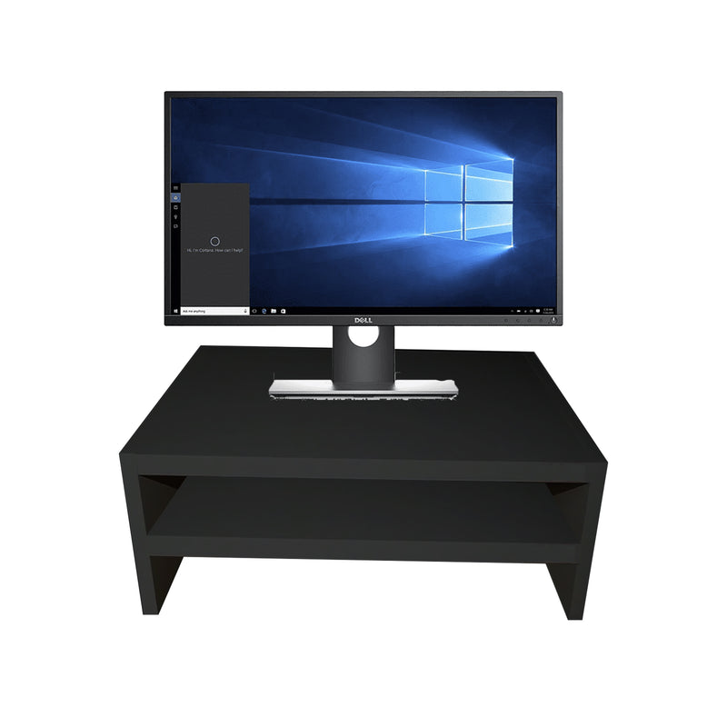 Suporte Duplo Para Monitor Preto Em Mdf