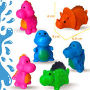 Brinquedo De Banho Kit Dinossauros De Vinil Macio