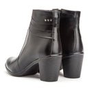 Bota Montaria Cano Curto Couro Comfort Black 2803