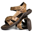Sandália Papete Masculina De Couro Tabaco 400