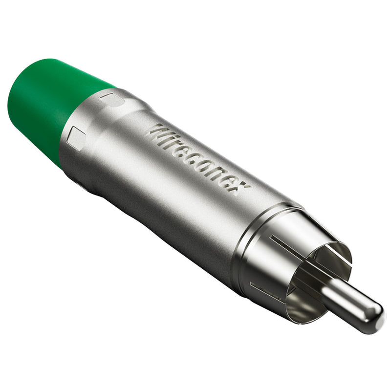 Plug Rca Macho Nickel Plt Wc 1212 Ml Gr Ni Verde Wireconex 10 Unidades