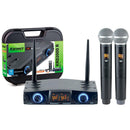 Microfone Duplo De Mao Uhf Krd200dr S/ Fio Karsect