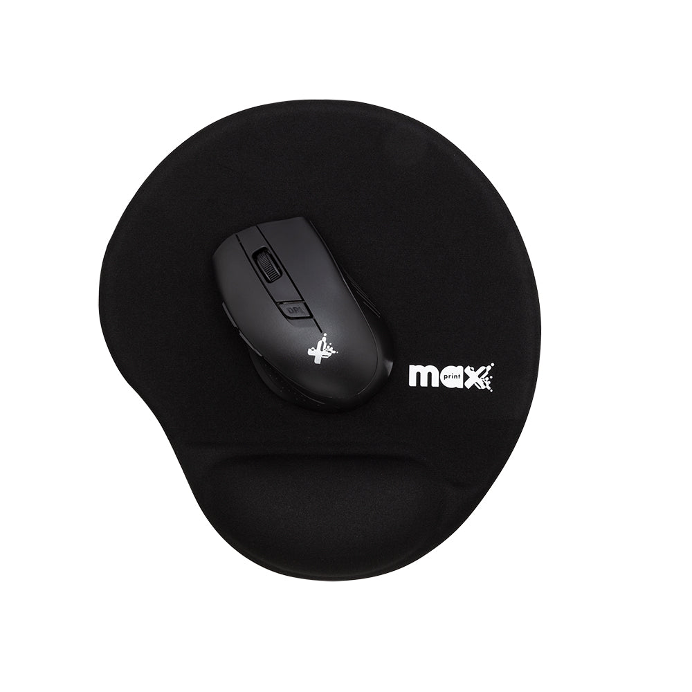 Base Para Mouse Com Apoio Em Gel Preto Maxprint