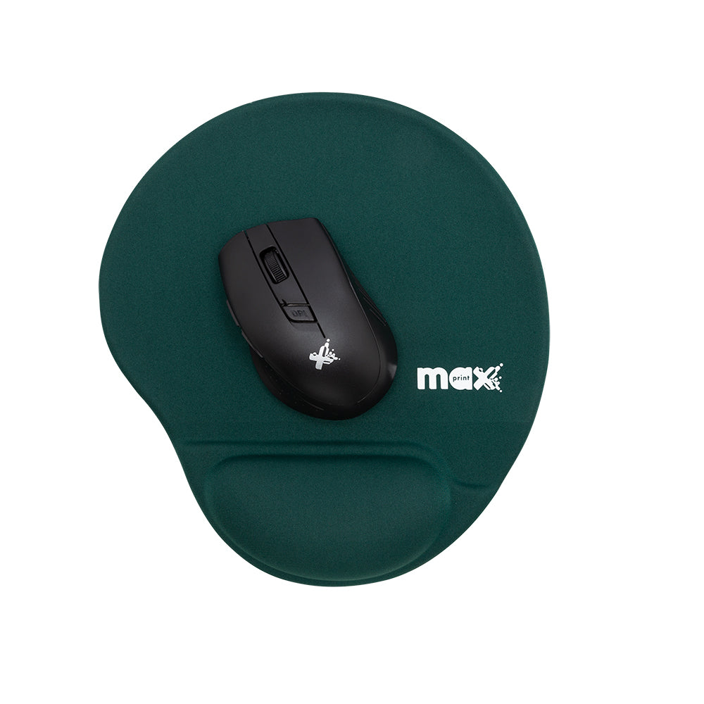 Base Para Mouse Com Apoio Em Gel Verde Maxprint